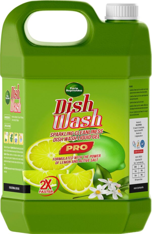 Parle Ropvatika Dishwash Liquid Gel (1, Green Lime 5 Liter) - Fast Shipping to USA & Canada