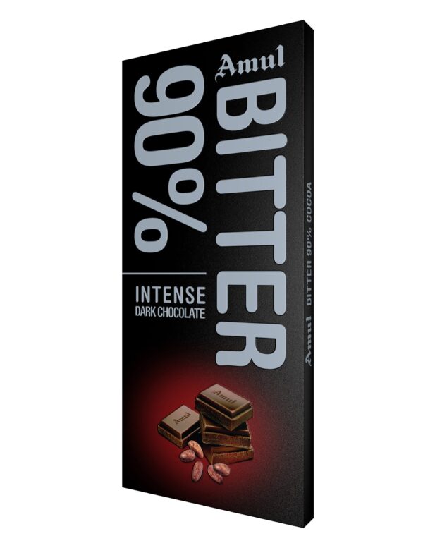 Amul Bitter 90% Chocolate, 150 Gram - Fast Shipping to USA & Canada