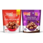 Kwality Gulab Jamun combo | Chocolate Instant Gulab Jamun Dessert Mix (125g*2) | Instant Gulab Jamun Dessert Mix (175g*2) |Pure Veg | Make 30 per pack | Delicious Dessert Mithai - Fast Shipping to USA & Canada