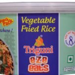 Triguni Eze Eats Vegetable Fried Rice Economy Pack Net wt 90g Prep Wt 250g (Pack of 2) - Fast Shipping to USA & Canada