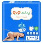 OYO BABY Baby Diaper Pants L Size (Large), with Aloe Vera Lotion for rash protection, Pack of 42 Count, with upto 12Hr protection For babies of 9 to 14Kg - Fast Shipping to USA & Canada