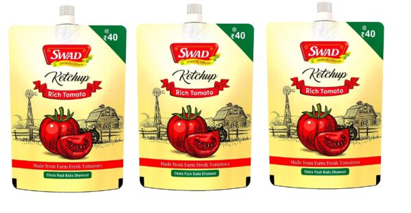 SWAD Tomato Ketchup - 200 Gm (Pack of 3) - Fast Shipping to USA & Canada