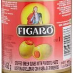 Figaro Green Olives Stuffed with Pimiento Paste, 15.87 oz, 450 g - Fast Shipping to USA & Canada