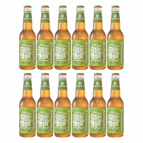 Coolberg Mint Non Alcoholic Beer 330ml Glass Bottle - Pack of 12 (330ml x 12) - Fast Shipping to USA & Canada