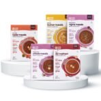 CURRYiT Vegetarian Combo | Chole Masala, Dal Makhni, Butter Paneer, Punjabi Kadhai Masala & Rajma | Ready in 15 Mins | Made with Ghee | Ready To Cook Indian Masala Gravy (Pack of 5-250g Each) - Fast Shipping to USA & Canada