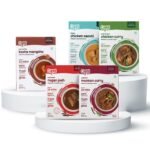 CURRYiT Ready to Cook Meaty Feast Curry Paste combo Kashmiri Rogan Josh,chettinad Masala, Kosha Mangsho,Goan Xacuti,Andhra Masala| Indian Masala Gravy | Made with Ghee | Ready in 30 Minutes | No Preservatives | 100% Mom Approved | Gluten-Free - Fast Shipping to USA & Canada