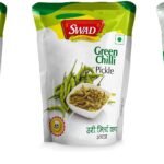 SWAD Distinctly Different and Delicious Pack of Garlic Pickle/ Lahsun Achar - 200g| Green Chilli Pickle/ Hari Mirchi Achar - 200g| Mango Chhundo Pickle/Aam Chhunda, 200g Pack of 3 - Fast Shipping to USA & Canada