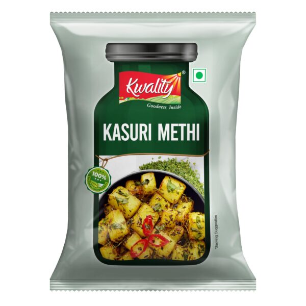 Kwality Kasuri Methi 100g | Premium Dried Fenugreek Leaves | Aromatic Herb for Rich Indian Curries & Dishes - Fast Shipping to USA & Canada