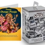 Swad Gift for Shubh Happy Navratri with Card (Swad Digestive Candy 125 Gift Box & 1 Greeting card) - Fast Shipping to USA & Canada