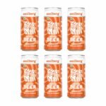 Coolberg Peach Non Alcoholic Beer 300ml CANs - Pack of 6 (300ml x 6) - Fast Shipping to USA & Canada