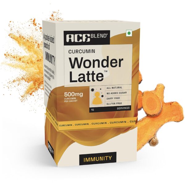 Ace Blend Curcumin WONDER LATTE | 15 Serves | Turmeric Extract | MCT powder | Bio Piperine | Cinnamon Flavour | High Immunity | Anti inflammation | Brain & Gut Health. Relish Cold/Hot - Fast Shipping to USA & Canada