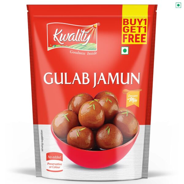Kwality Instant Gulab Jamun Dessert Mix | Pure Veg | Make 30 per pack | Delicious Dessert Mithai | 175g x 2 - Fast Shipping to USA & Canada