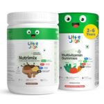 Little Joys Immunity Booster Kit For Kids 2-6 years | Nutrimix Nutrition Powder (350gm) & Multivitamin Gummies (30 Day Pack) | Improves Immunity, Gut Health, & Strength | 100% Vegetarian - Fast Shipping to USA & Canada