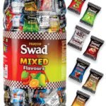 Swad Mixed Assorted Candy Jar (Kaccha Mango, Imli, Coffee, Cola, Pan, Orange) Sweets, 250 Candies Jar - Fast Shipping to USA & Canada