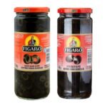 Figaro Sliced Black Olives & Pitted Black Olives, 31.75 oz 900 g, Variety Pack - Fast Shipping to USA & Canada