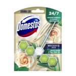 Domestos Aroma Lux White Rose & Tea Tree Oil Toilet Seat Lock Fights Bad Odors for a Fresh Toilet 24/7 Toilet Seat Lock Deodorizer with Highly Concentrated Fragrance Oils 55g - Fast Shipping to USA & Canada