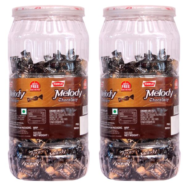 Parle Melody Chocolaty Flavoured Toffee Pack Of 2. 300+ Toffee In Combo Pack - 1998 Gm - Fast Shipping to USA & Canada