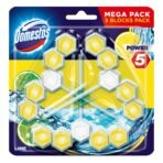 Domestos Power 5 Toilet Block Lemon 3 * 55g - Fast Shipping to USA & Canada