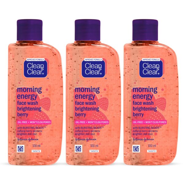 Clean & Clear Morning Energy Facewash, Berry, 100ml (Pack Of 3) - Fast Shipping to USA & Canada