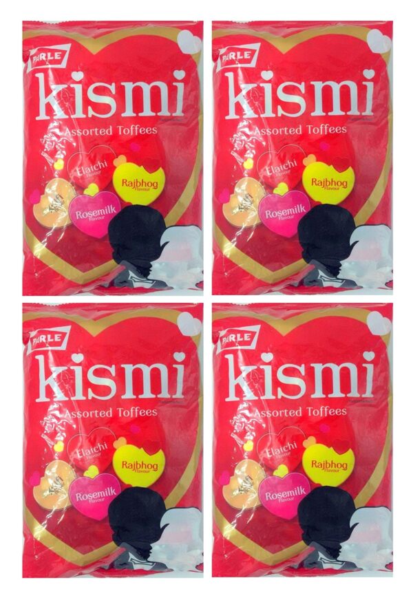 Parle Kismi Assorted Toffees, Elaichi, Rajbhog, Rosemilk, Kulfi Flavour, 491 g - Pack of 4 - Fast Shipping to USA & Canada