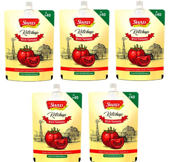 SWAD Tomato Ketchup - 200 Gm (Pack of 5) - Fast Shipping to USA & Canada