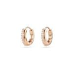 Swarovski Matrix hoop earrings, Round cut, White, Rose gold-tone plated - Fast Shipping to USA & Canada - Image 4