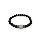 ACCESSHER Unisex Black Beaded Bracelet, Adjustable Handcrafted Stretchable Wrist Band, Stylish Minimal Hand Jewellery, Fashion Accessory for Girls and Boys - Fast Shipping to USA & Canada - Image 2
