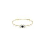 Swarovski Symbolica bangle, Evil eye, Blue, Gold-tone plated - Fast Shipping to USA & Canada - Image 2