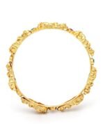 Karatcart Antique Gold Plated Set of 2 Mata Laxmi Rajwadi Temple Bangles for Women - Fast Shipping to USA & Canada - Image 7