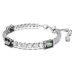 Swarovski Matrix Tennis bracelet, Mixed cuts, Green, Rhodium plated - Fast Shipping to USA & Canada - Image 3