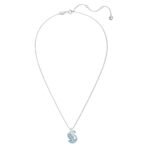 Swarovski Iconic Swan pendant, Swan, Blue, Rhodium plated - Fast Shipping to USA & Canada - Image 3