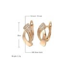 Shining Diva Fashion 18k Rose Gold Plated Latest Stylish Copper Zircon Earrings for Women and Girls (14478er) - Fast Shipping to USA & Canada - Image 6