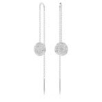 Swarovski Women's Sublima Drop Earrings, White, Rhodium Plated - Fast Shipping to USA & Canada - Image 2