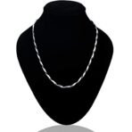 Fashion Frill Men's Double Coated Popular Stainless Steel Silver Chain For Men Boys Girls Stylish Necklaces Silver Chain Anniversary Love Gift For Husband Unisex Chains 22 Inches - Fast Shipping to USA & Canada - Image 5