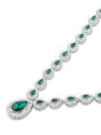 ZAVERI PEARLS Green Dazzling Austrian Diamonds Embellished Contemporary Necklace & Earring Set For Women-ZPFK18201 - Fast Shipping to USA & Canada - Image 6