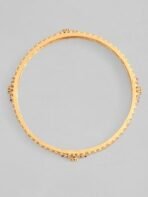 Rubans 22K Gold Plated Pink Green Stone Studded Bangle - Fast Shipping to USA & Canada - Image 6