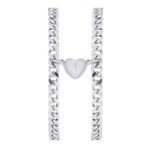 Fashion Frill Silver Couple Bracelet Magnetic Silver Plated Heart Bracelets Love Couples Bracelets Friendship Promise 2 In 1 Wrist Band Link Chain Bracelet For Men - Fast Shipping to USA & Canada - Image 4