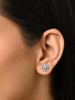 Clara 925 Sterling Silver Halo Round Solitaire Pendant Earrings Chain Necklace Jewellery Set | Platinum Plated, Swiss Zirconia |Gift for Women and Girls - Fast Shipping to USA & Canada - Image 5