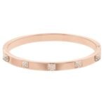Swarovski Dextera Bangle, White, Rose Gold Plating - Fast Shipping to USA & Canada - Image 2
