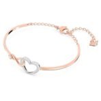 Swarovski Hyperbola bangle, Infinity and heart, White, Mixed metal finish - Fast Shipping to USA & Canada - Image 3