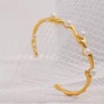 Fashion Frill Bracelet for Women Pearl Golden Hand kada Bracelet for Women & girls Gift for Girls, Girlfriend & Wife - Fast Shipping to USA & Canada - Image 6
