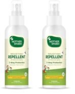 Mother Sparsh Natural Insect Repellent Spray For Babies | With Citronella, Eucalyptus & Lemongrass Oil | 100% Protection from Mosquitoes, Fleas and Ants- 100ml (Pack of 2) - Fast Shipping to USA & Canada