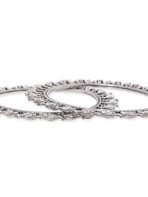 Rubans Set of 2 Silver Plated Oxidised Bangles - Fast Shipping to USA & Canada - Image 5