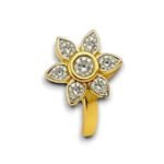 ACCESSHER Gold Plated Clip-On Nose Pin for Bridal Wear - Fast Shipping to USA & Canada