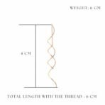 Nilu's Collection Spiral Threader Earrings for Women, Twisted Spiral Drop Dangle Earrings, Unique Minimal Everyday Earrings - Fast Shipping to USA & Canada - Image 4