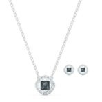 Swarovski Women's Una Angelic Set, Gray, Rhodium Plated - Fast Shipping to USA & Canada - Image 2