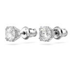 Swarovski Constella Stud Earrings, Round Cut, White, Rhodium Plated For Women - Fast Shipping to USA & Canada - Image 4