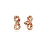 Swarovski Women Hyperbola Stud Earrings, Infinity, White, Rose Gold-Tone Plated - Fast Shipping to USA & Canada - Image 5