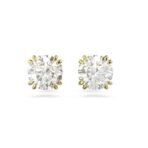 Swarovski Womens Stilla Stud Earrings, Round Cut, White, Gold-Tone Plated - Fast Shipping to USA & Canada - Image 2