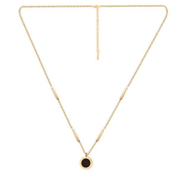 Peora Gold Plated Cubic Zirconia Studded Round Pendant Chain Necklace Stylish Jewellery Gift for Women & Girls - Fast Shipping to USA & Canada